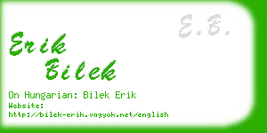 erik bilek business card